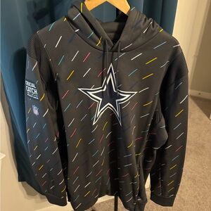 Dallas Cowboys Crucial Catch Gray Hoodie with Star Logo and Colorful Accents